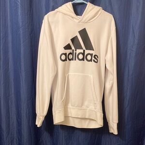 Adidas Cream Hoodie with Black Logo